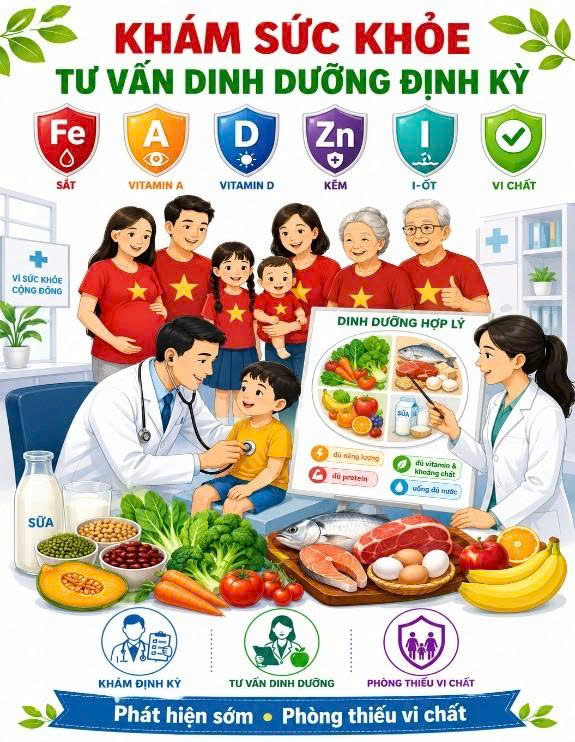  HƯỞNG ỨNG NGÀY VI CHẤT DINH DƯỠNG (01 - 02/6/2026) - Chung tay phòng chống thiếu vi chất dinh dưỡng vì sức khỏe cộng đồng